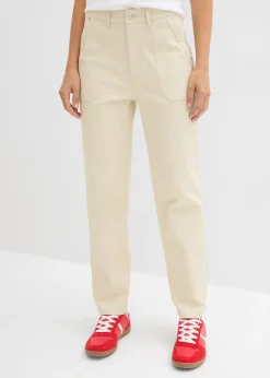 Pantalon en twill raccourci