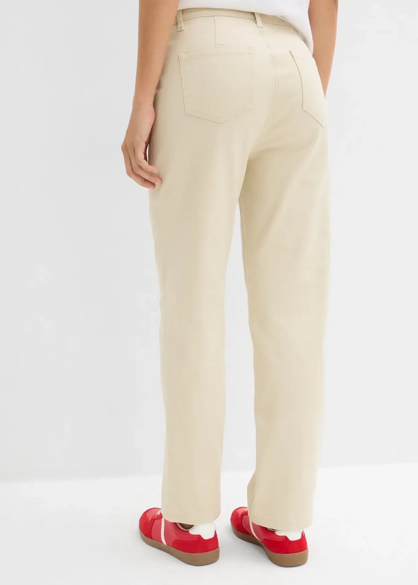Pantalon en twill raccourci