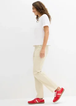 Pantalon en twill raccourci