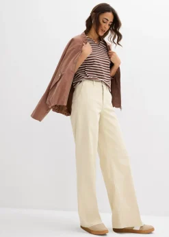 Pantalon en twill taille haute