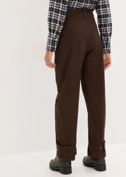 Pantalon en twill, taille haute