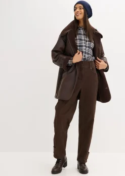 Pantalon en twill, taille haute