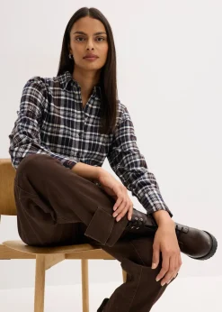 Pantalon en twill, taille haute