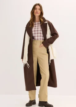 Pantalon en twill, taille haute