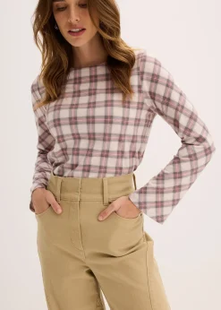 Pantalon en twill, taille haute