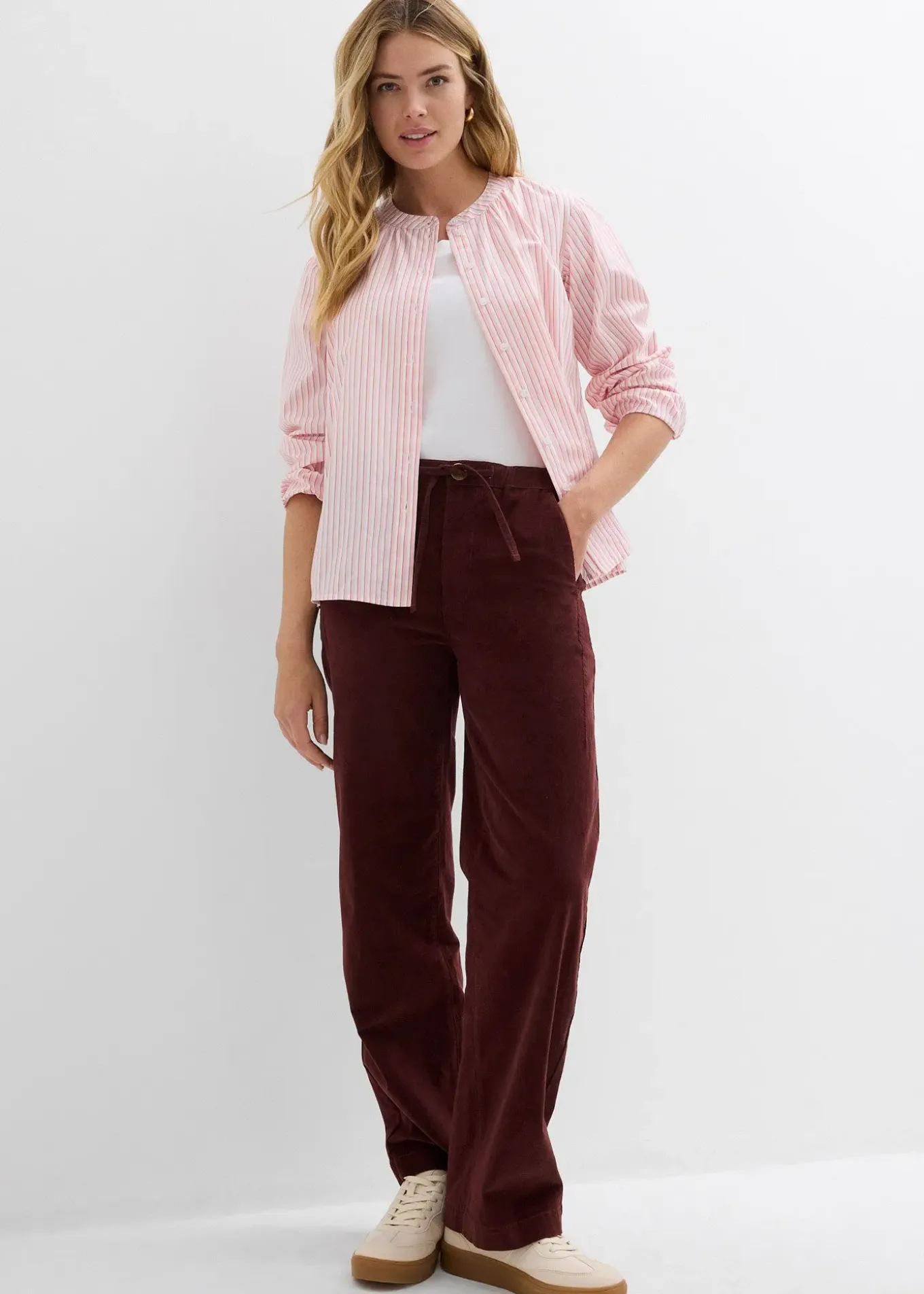 Pantalon en velours côtelé, coton extensible