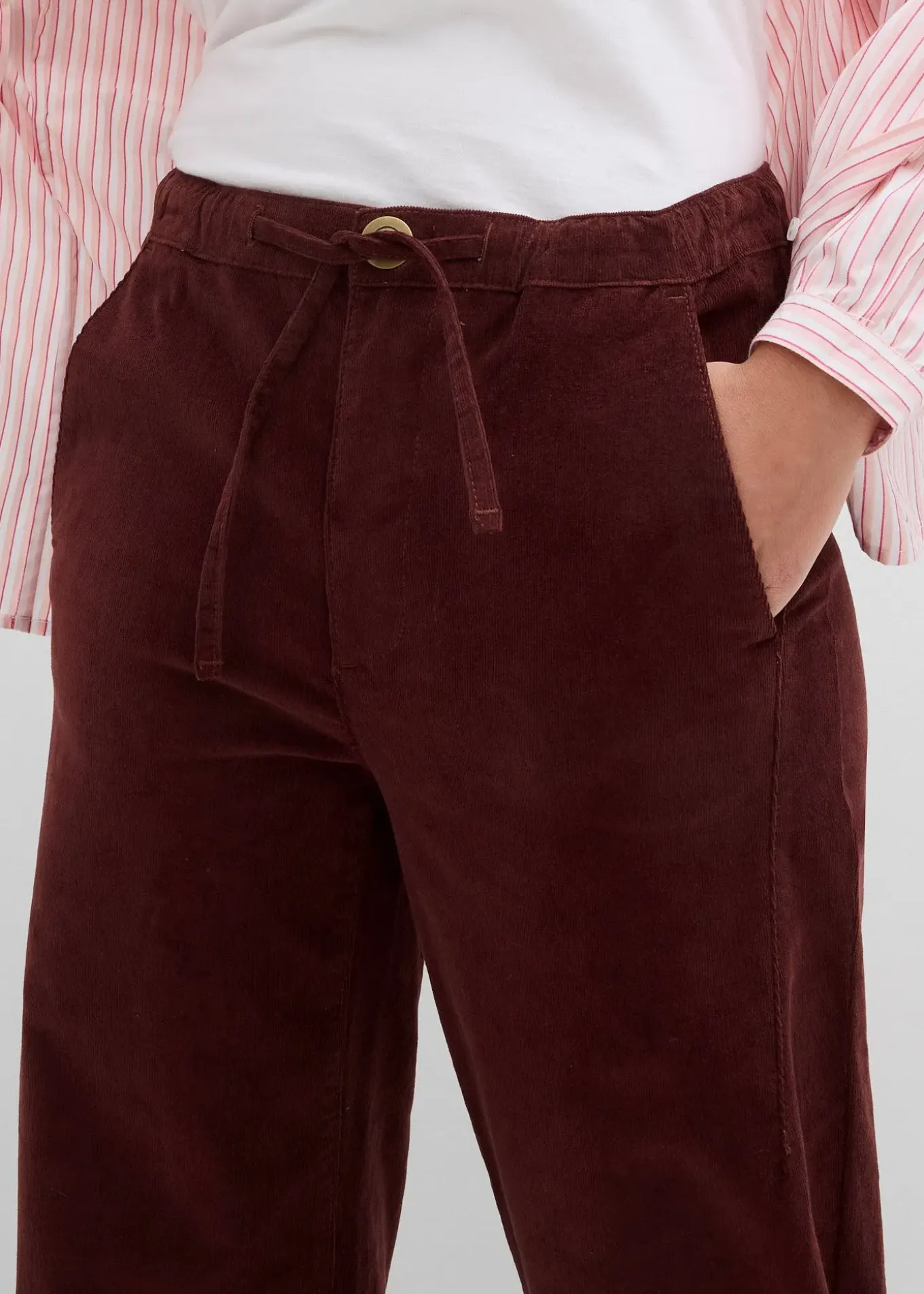 Pantalon en velours côtelé, coton extensible