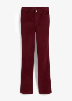 Pantalon en velours côtelé extensible avec taille haute confortable