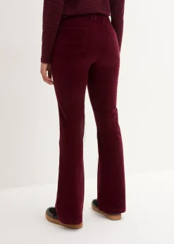Pantalon en velours côtelé extensible avec taille haute confortable