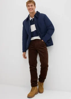 Pantalon en velours côtelé extensible et confortable, Slim