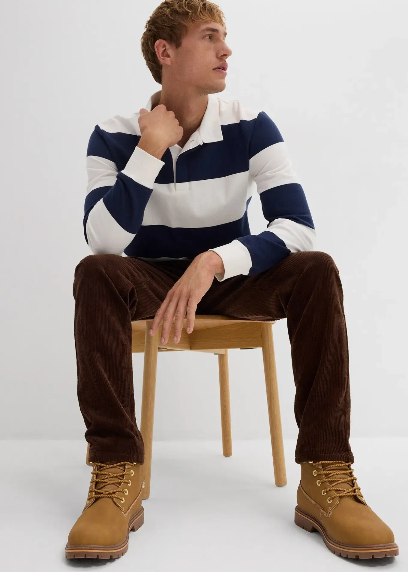 Pantalon en velours côtelé extensible et confortable, Slim