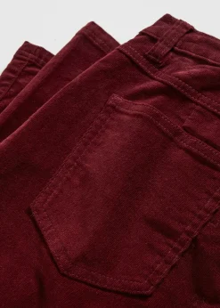 Pantalon en velours côtelé extensible avec taille haute confortable