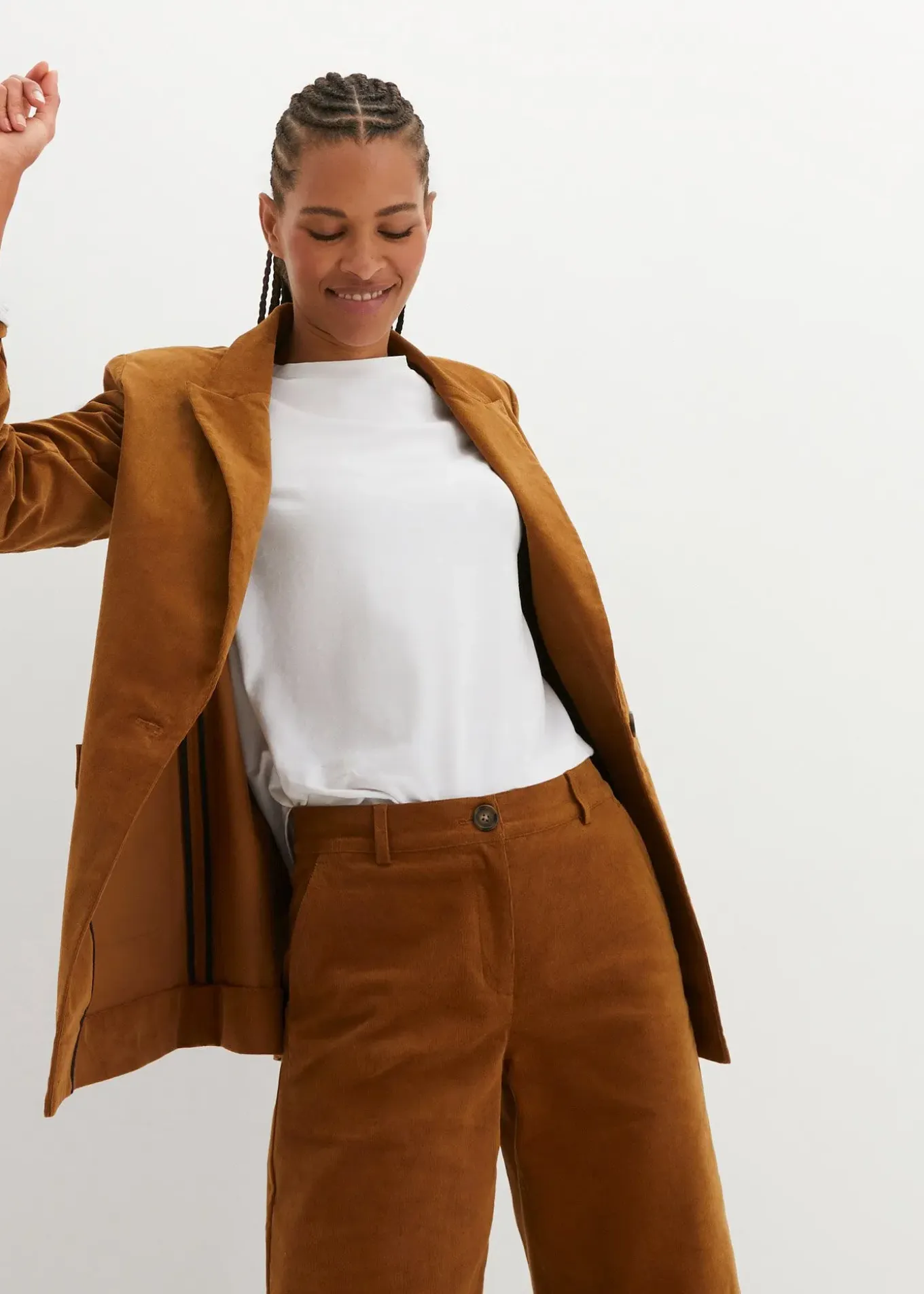 Pantalon en velours côtelé extensible