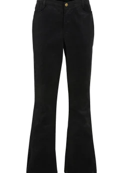 Pantalon en velours côtelé extensible avec taille haute confortable