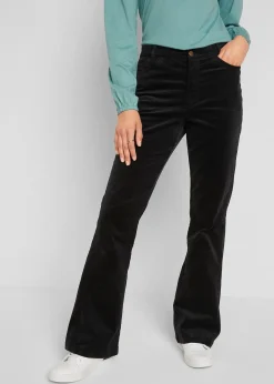 Pantalon en velours côtelé extensible avec taille haute confortable