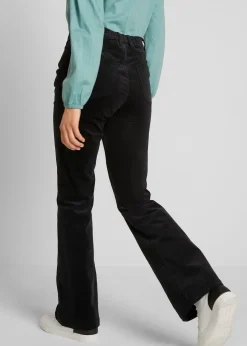 Pantalon en velours côtelé extensible avec taille haute confortable