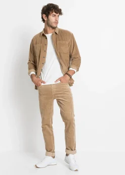 Pantalon en velours côtelé extensible et confortable, Slim