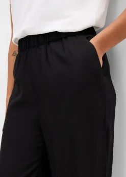 Pantalon en viscose avec taille élastiquée