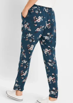 Pantalon en viscose avec taille élastiquée