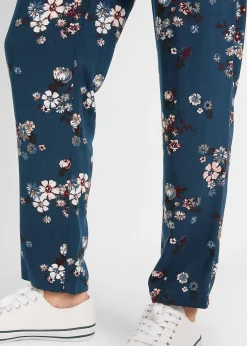 Pantalon en viscose avec taille élastiquée