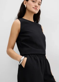 Pantalon en viscose mélangée, effet froissé