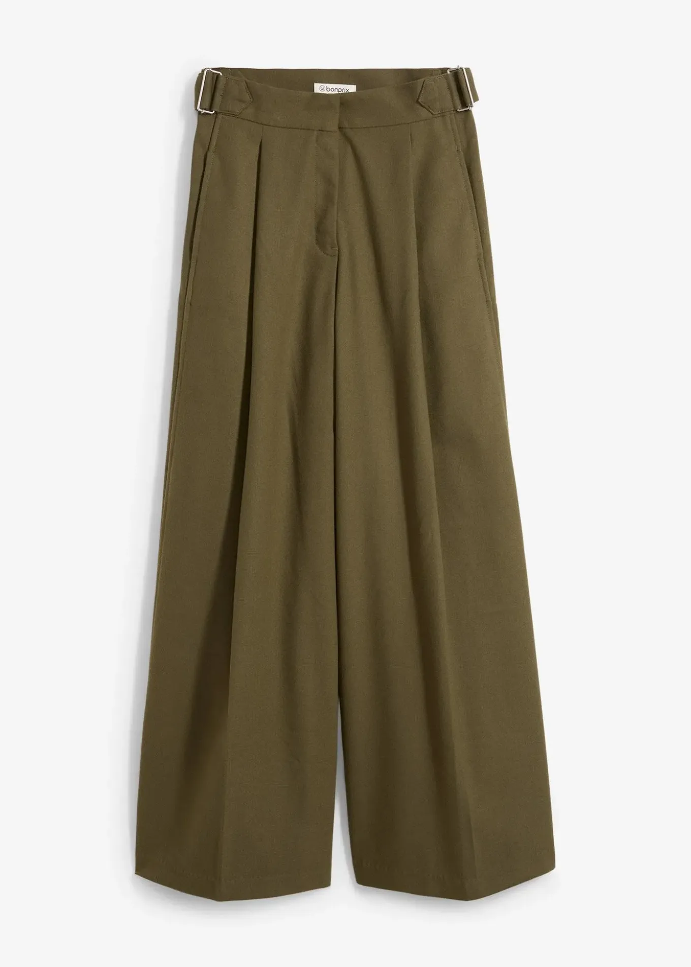 Pantalon en viscose mélangée avec boucles latérales
