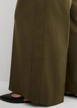 Pantalon en viscose mélangée avec boucles latérales