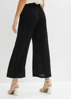 Pantalon en viscose, taille élastiquée