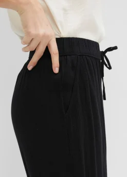 Pantalon en viscose, taille élastiquée