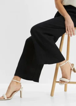 Pantalon en viscose, taille élastiquée