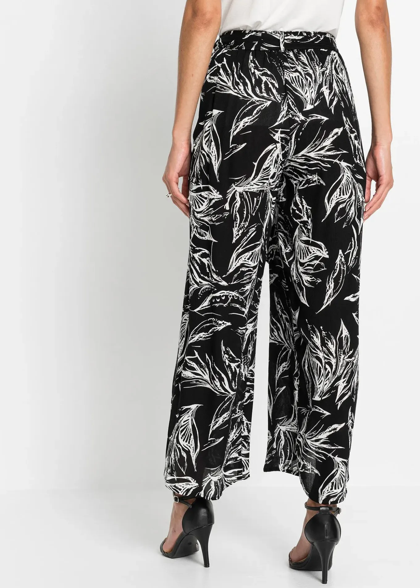 Pantalon en viscose texturée