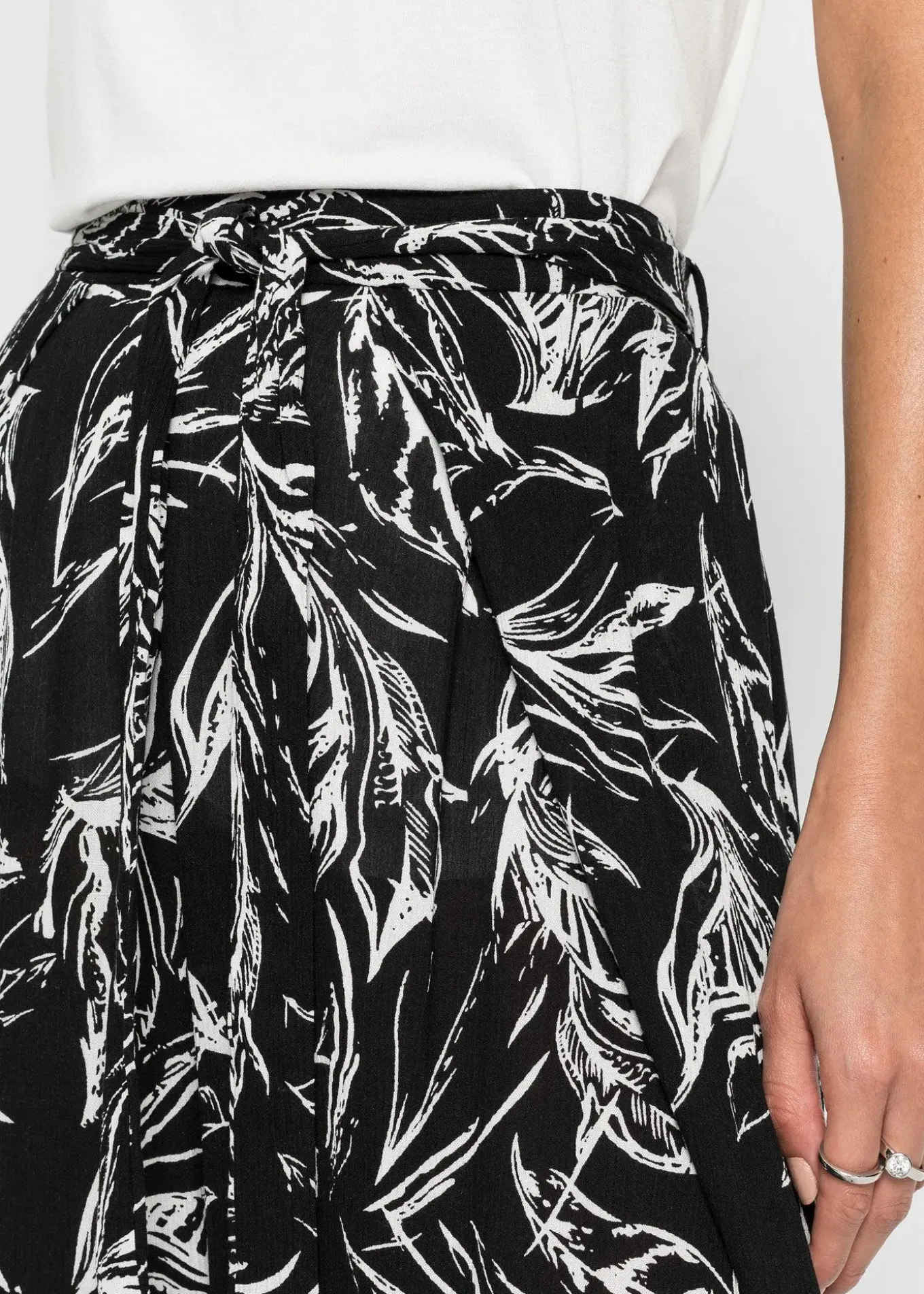 Pantalon en viscose texturée