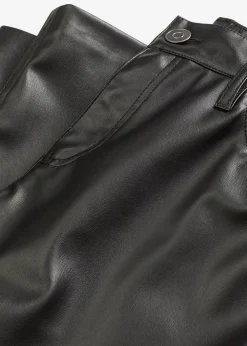 Pantalon enduit à taille élastiquée