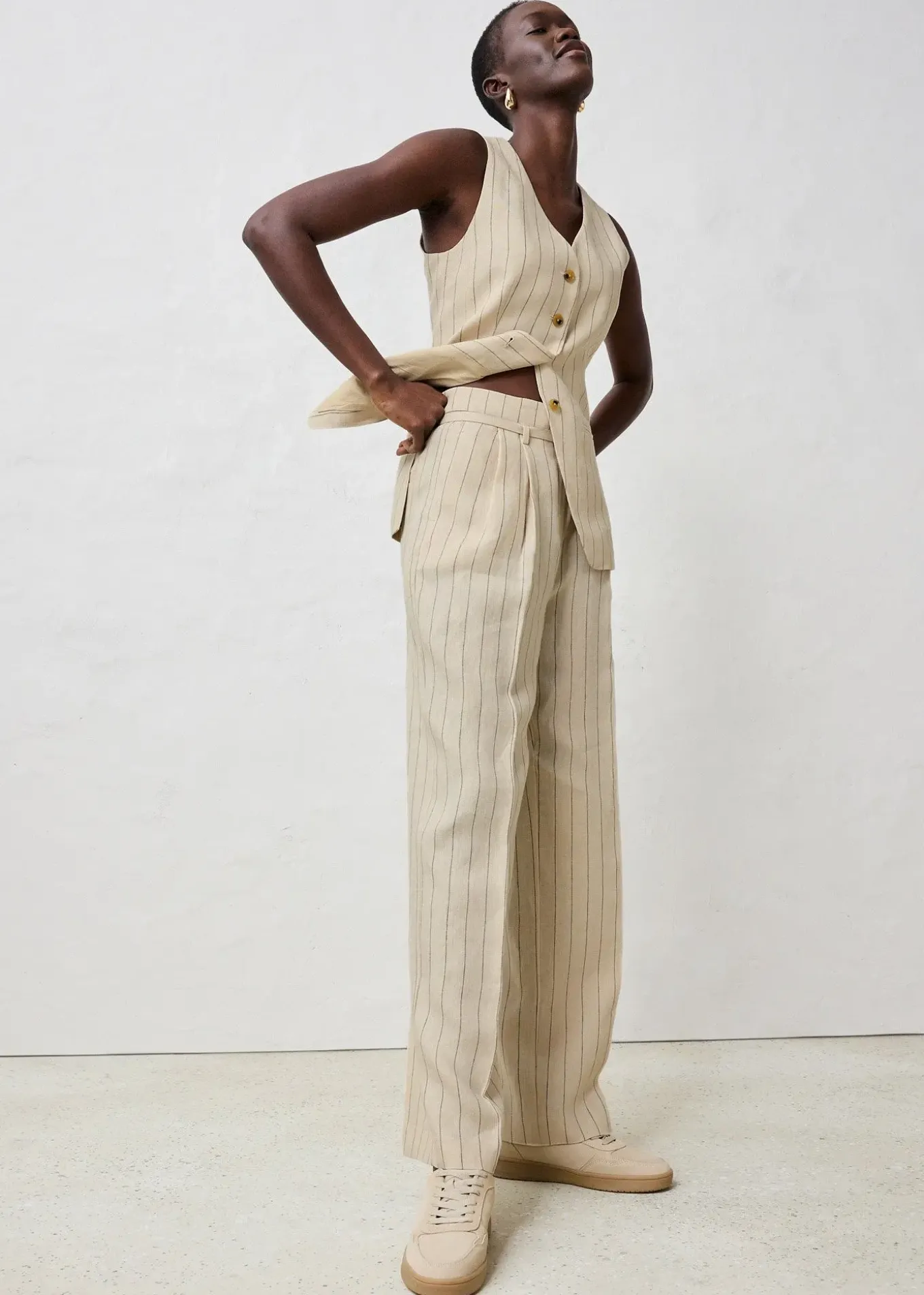 Pantalon et ceinture (ens. 2 pces)