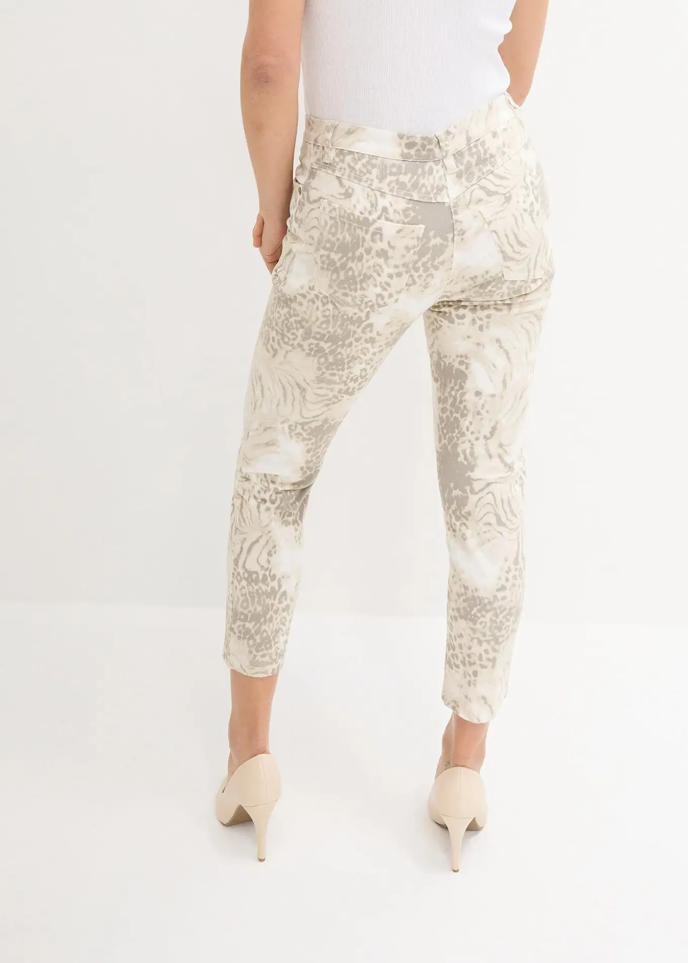 Pantalon extensible 7/8 imprimé