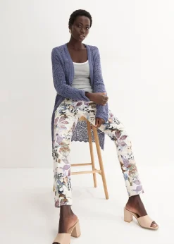 Pantalon extensible à imprimé floral