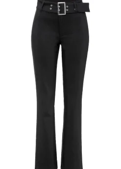 Pantalon extensible avec détail ceinture
