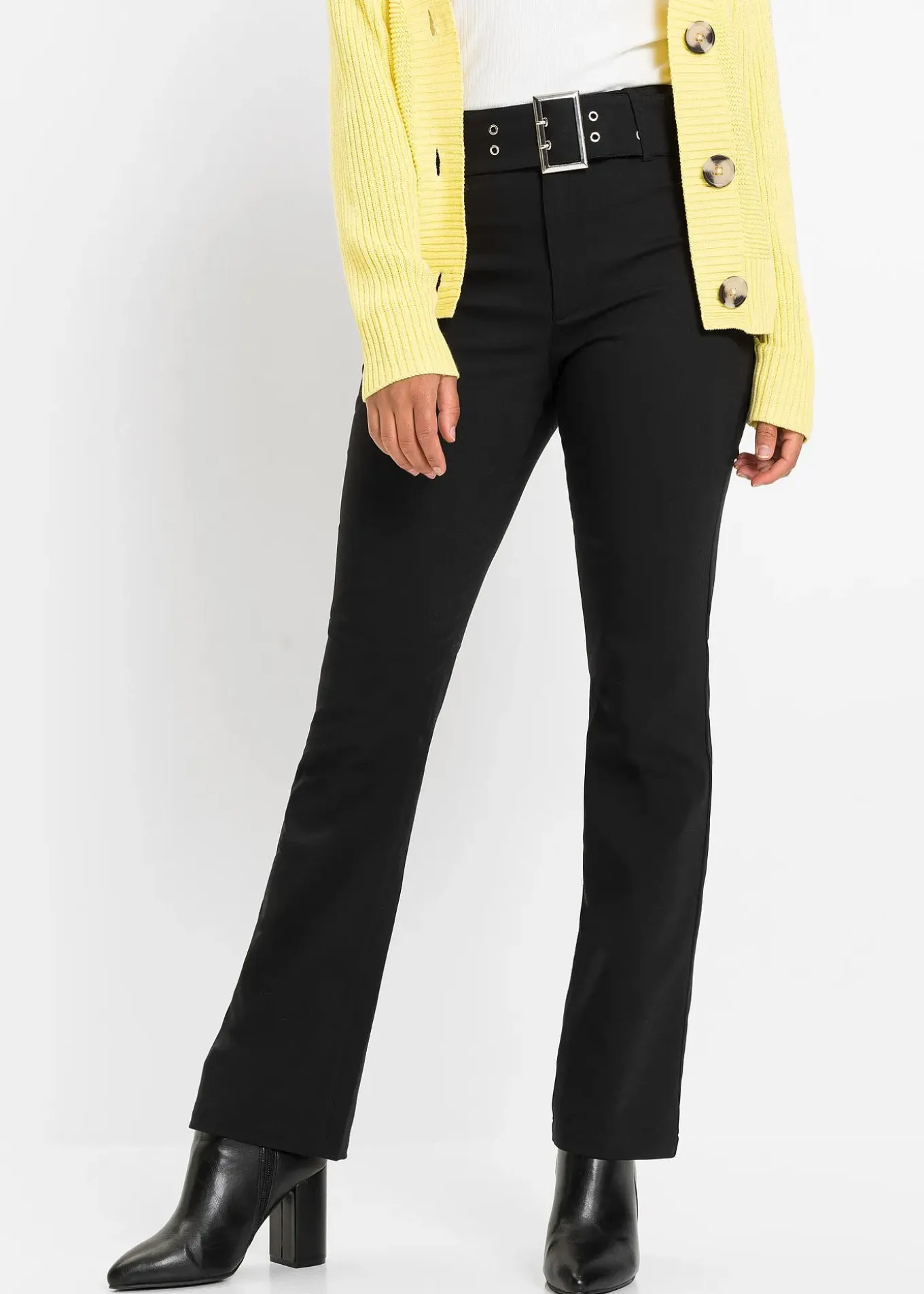 Pantalon extensible avec détail ceinture