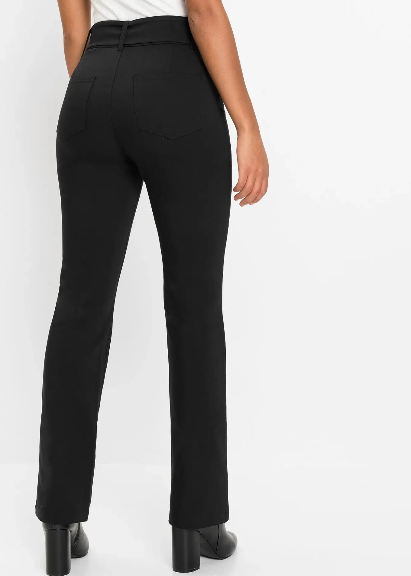 Pantalon extensible avec détail ceinture