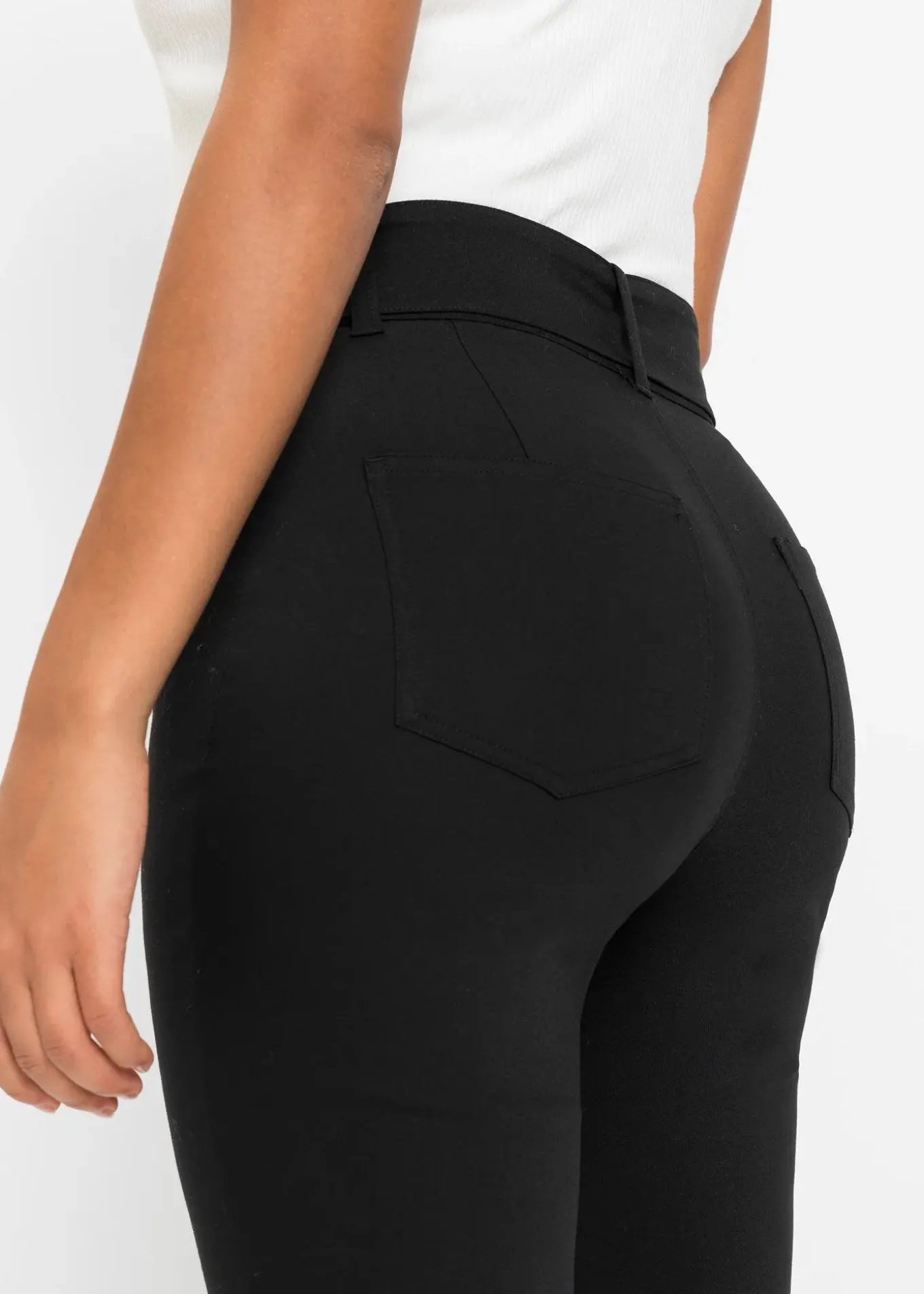 Pantalon extensible avec détail ceinture