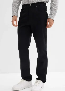 Pantalon extensible classique à taille élastiquée, droit