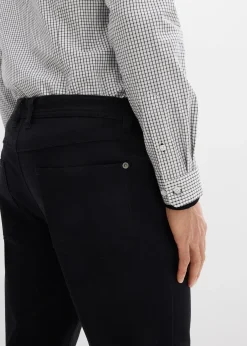 Pantalon extensible classique à taille élastiquée, droit