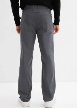 Pantalon extensible classique à taille élastiquée, droit