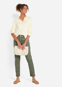 Pantalon extensible effet froissé