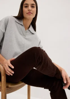 Pantalon extensible en velours côtelé
