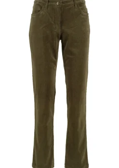 Pantalon extensible en velours côtelé