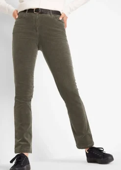 Pantalon extensible en velours côtelé