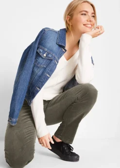 Pantalon extensible en velours côtelé