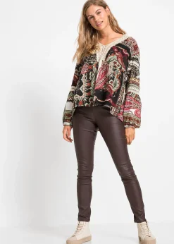 Pantalon extensible en viscose majoritaire