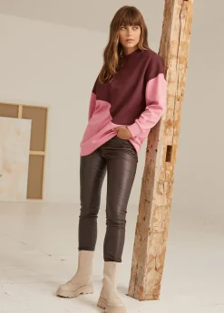 Pantalon extensible en viscose majoritaire